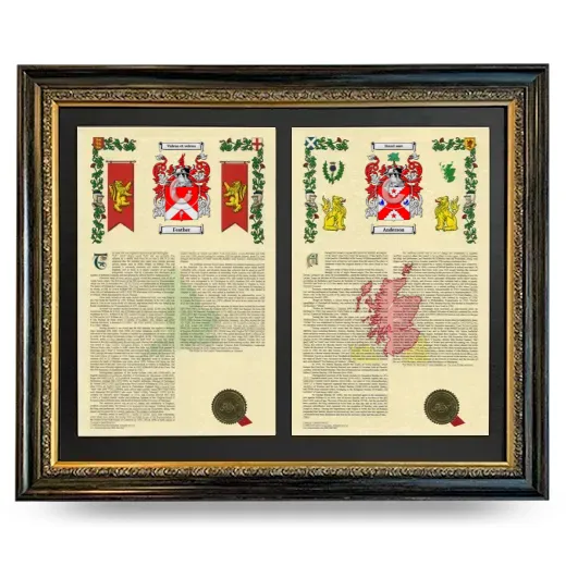 Double Armorial History Framed - Heirloom