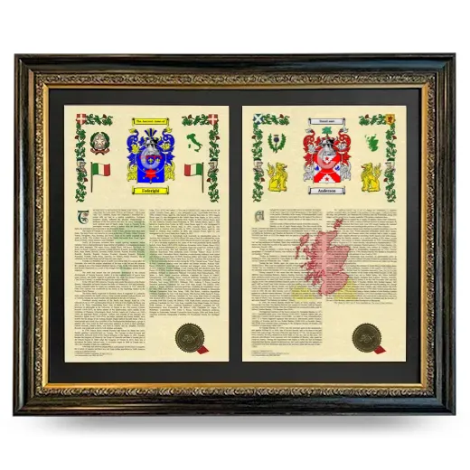Double Armorial History Framed - Heirloom