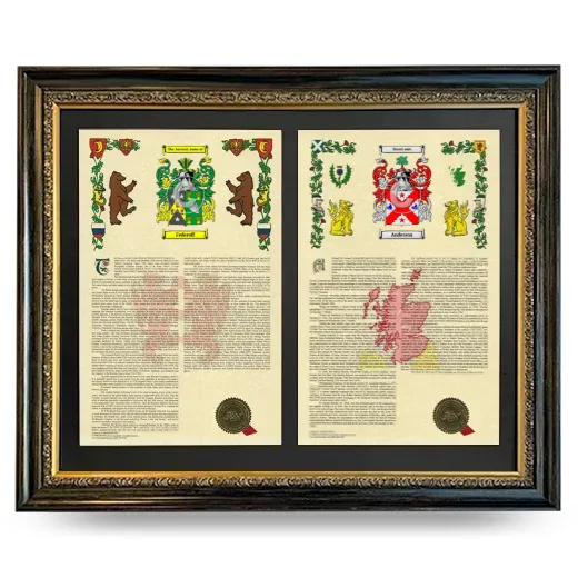Double Armorial History Framed - Heirloom