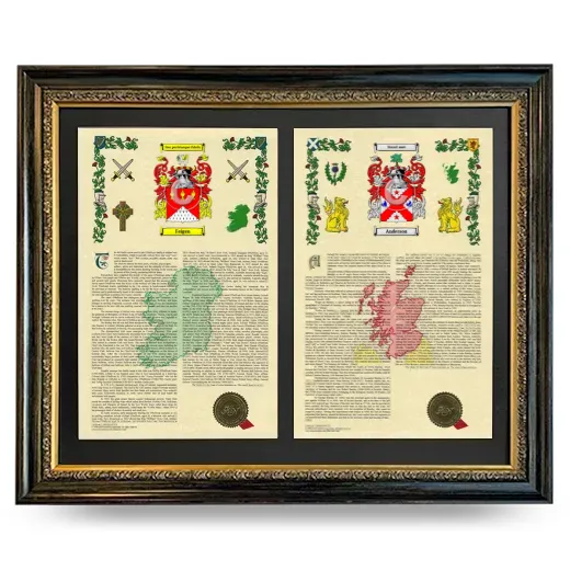 Double Armorial History Framed - Heirloom