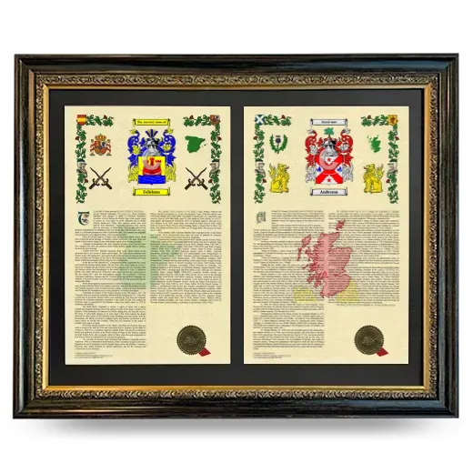Double Armorial History Framed - Heirloom