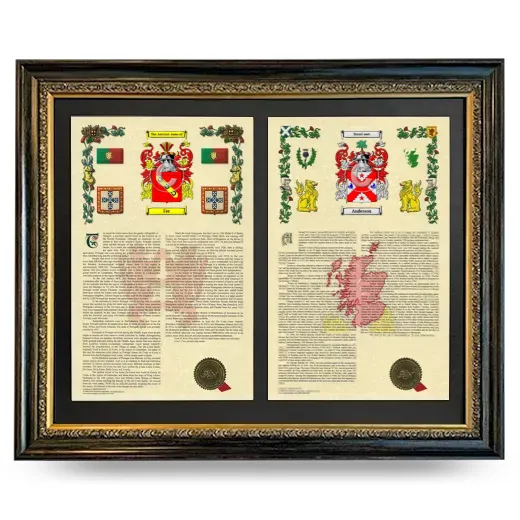 Double Armorial History Framed - Heirloom