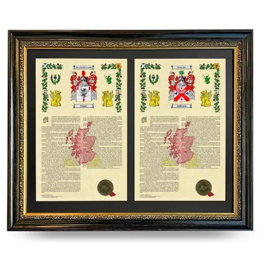 Double Armorial History Framed - Heirloom