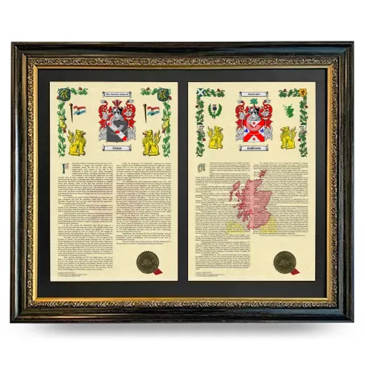 Double Armorial History Framed - Heirloom