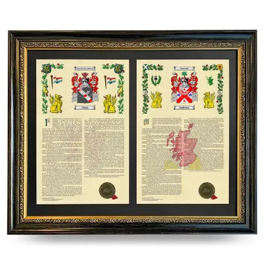 Double Armorial History Framed - Heirloom