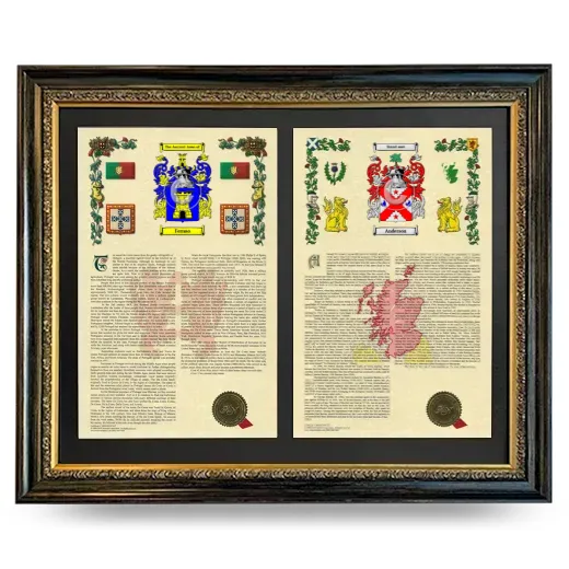 Double Armorial History Framed - Heirloom