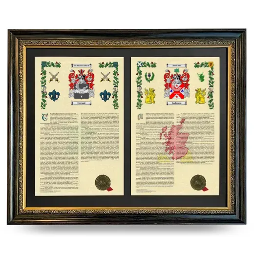 Double Armorial History Framed - Heirloom