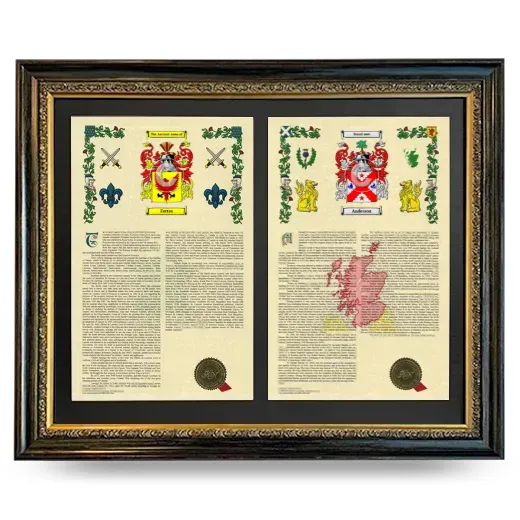 Double Armorial History Framed - Heirloom