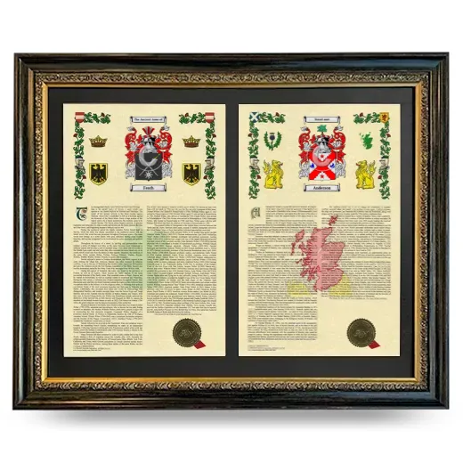 Double Armorial History Framed - Heirloom