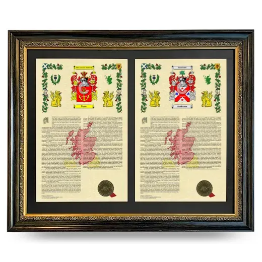 Double Armorial History Framed - Heirloom