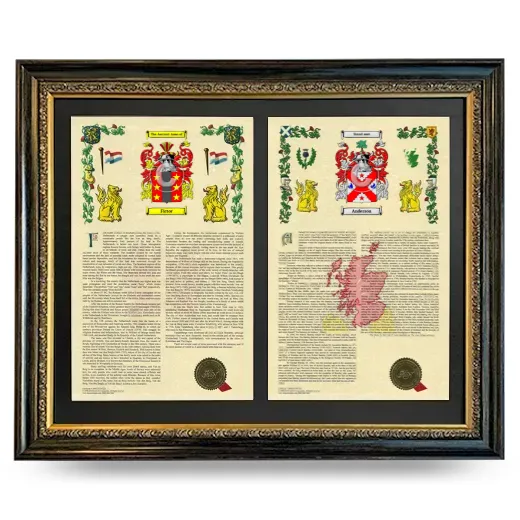 Double Armorial History Framed - Heirloom