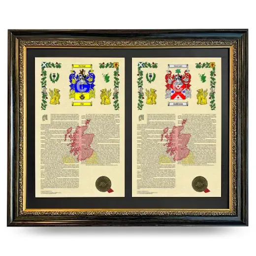 Double Armorial History Framed - Heirloom