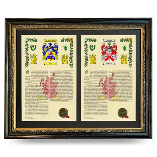 Double Armorial History Framed - Heirloom