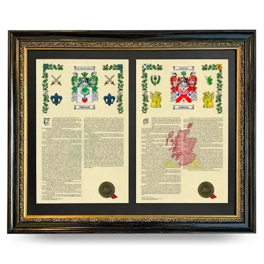 Double Armorial History Framed - Heirloom