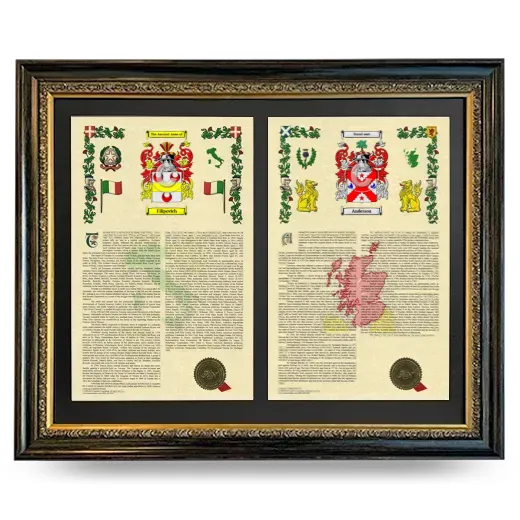 Double Armorial History Framed - Heirloom