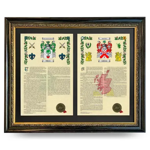 Double Armorial History Framed - Heirloom