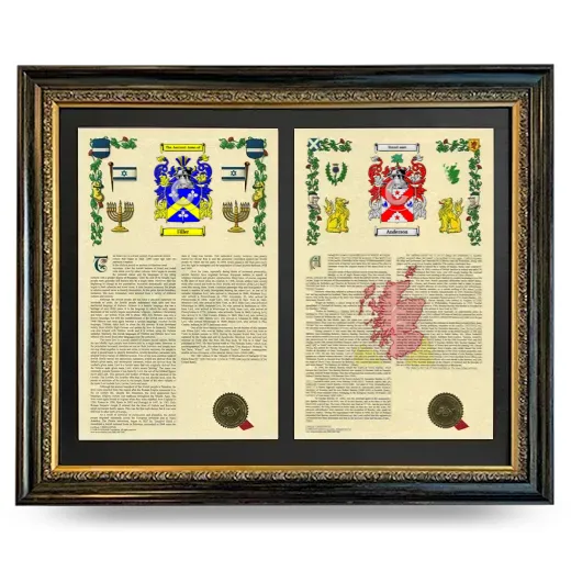 Double Armorial History Framed - Heirloom