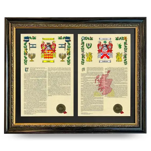 Double Armorial History Framed - Heirloom
