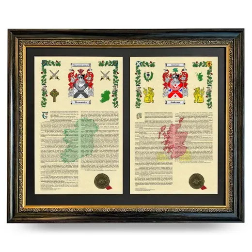 Double Armorial History Framed - Heirloom