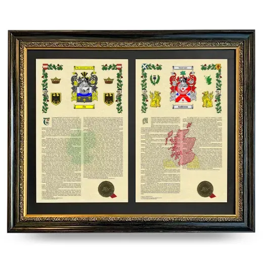 Double Armorial History Framed - Heirloom