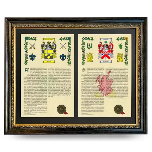 Double Armorial History Framed - Heirloom