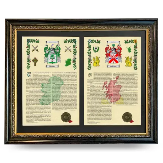 Double Armorial History Framed - Heirloom