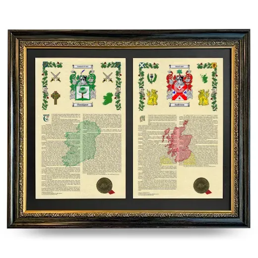 Double Armorial History Framed - Heirloom