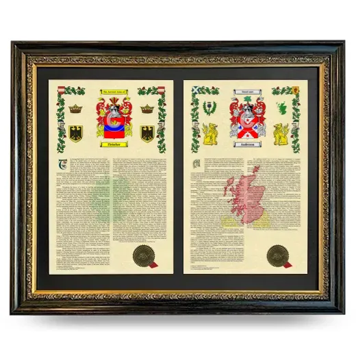 Double Armorial History Framed - Heirloom