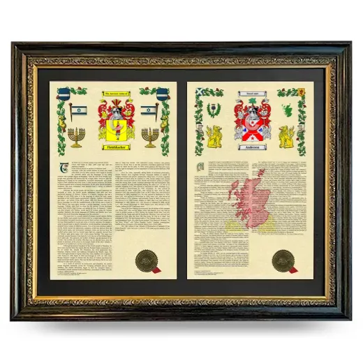 Double Armorial History Framed - Heirloom