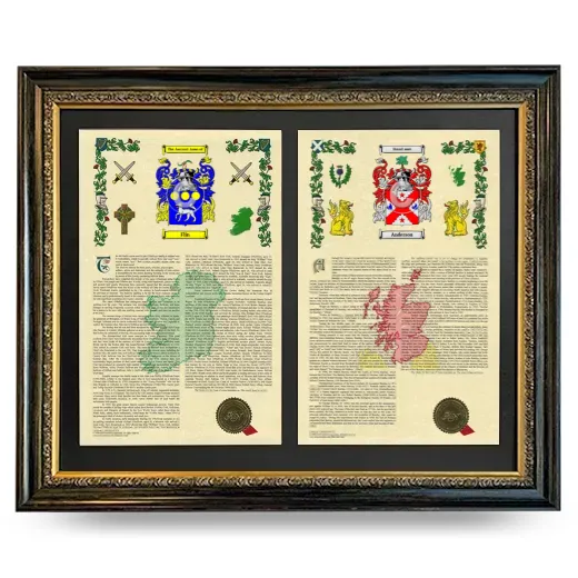 Double Armorial History Framed - Heirloom