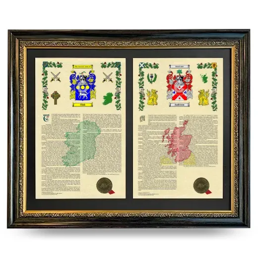 Double Armorial History Framed - Heirloom