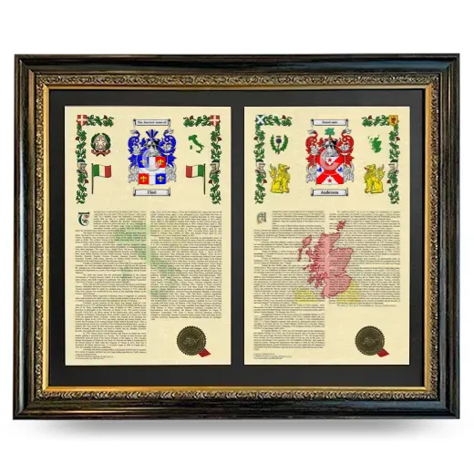 Double Armorial History Framed - Heirloom