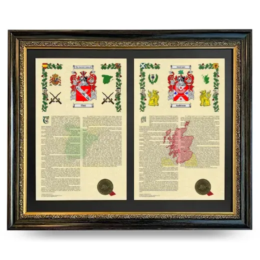 Double Armorial History Framed - Heirloom