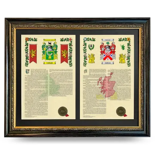 Double Armorial History Framed - Heirloom