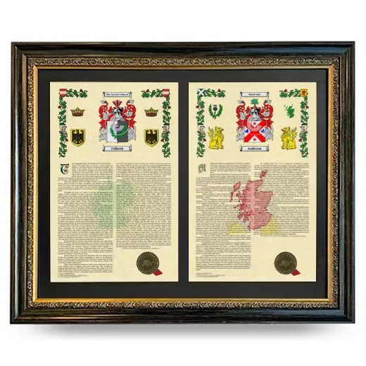 Double Armorial History Framed - Heirloom