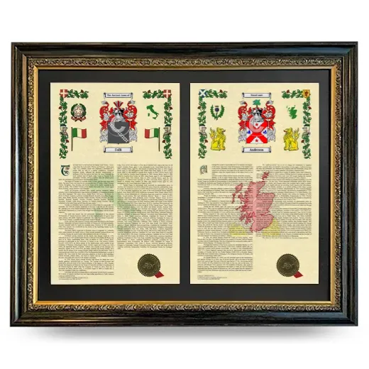Double Armorial History Framed - Heirloom