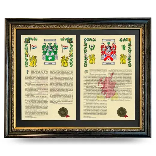 Double Armorial History Framed - Heirloom