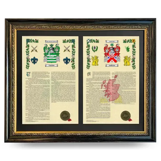 Double Armorial History Framed - Heirloom