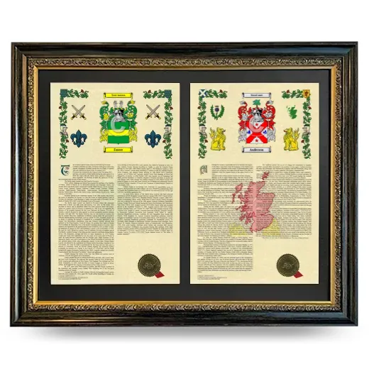 Double Armorial History Framed - Heirloom