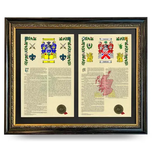 Double Armorial History Framed - Heirloom