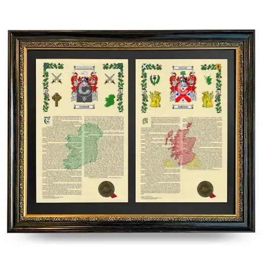 Double Armorial History Framed - Heirloom