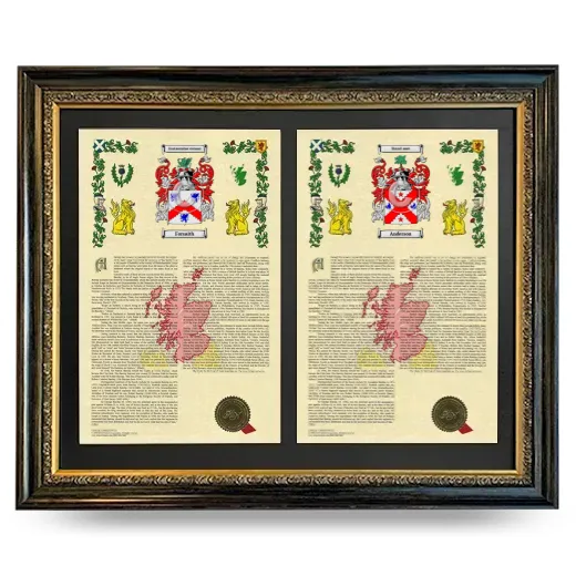 Double Armorial History Framed - Heirloom