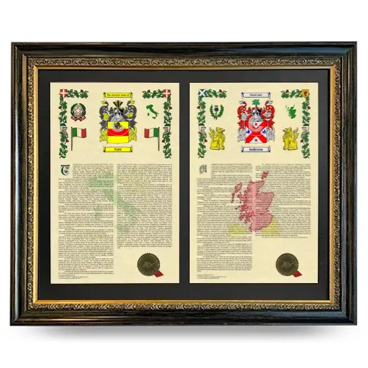 Double Armorial History Framed - Heirloom