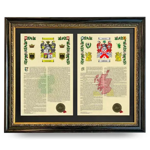 Double Armorial History Framed - Heirloom