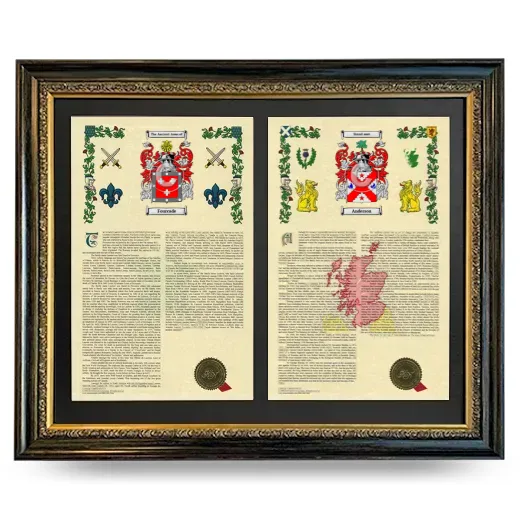 Double Armorial History Framed - Heirloom
