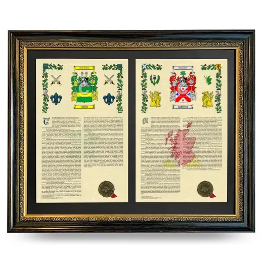 Double Armorial History Framed - Heirloom