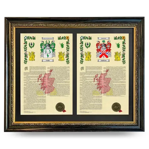 Double Armorial History Framed - Heirloom