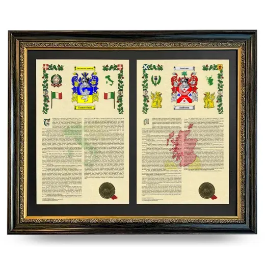 Double Armorial History Framed - Heirloom