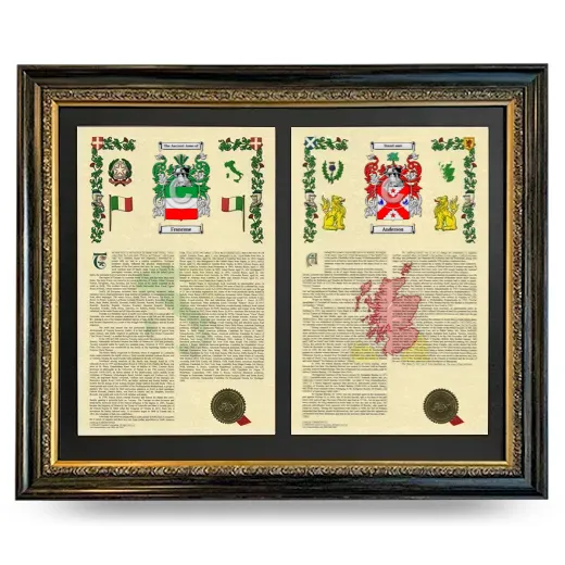 Double Armorial History Framed - Heirloom