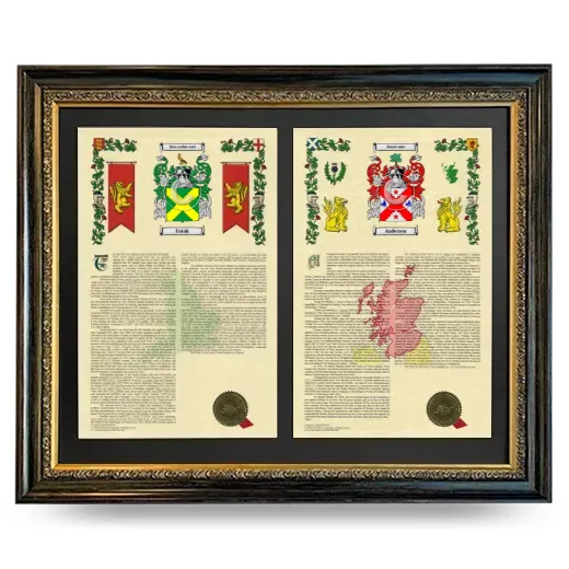 Double Armorial History Framed - Heirloom